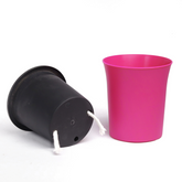 Hug A Plant | Oslo 10.5cm Round Plastic Pots with Inner for Home & Garden